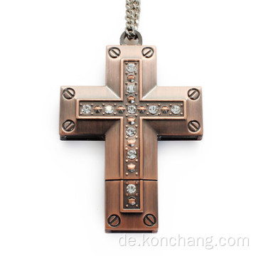 Metall Crystal Cross USB-Stick